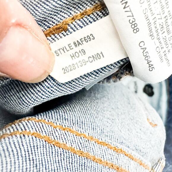 Madewell The Perfect Vintage Crop Button Fly Front Denim Jeans Size 25 - Picture 8 of 9